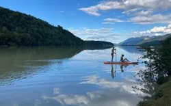 Bild 19: mit dem SUP auf dem Drausee