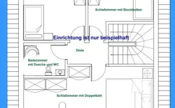 Bild 35: Obergeschoss Haus "Claudia"