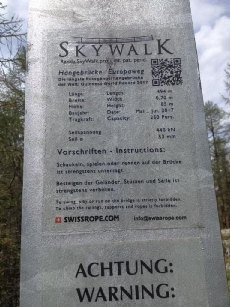 Wegen erhhter Steinschlagaktivitten und den vorausgesagten Gewittern sperrt die Gemeinde St. Niklaus alle Wanderwege im Bereich mallokat.coms: Wanderwege aus Sicherheitsgrnden gesperrt