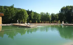 Bild 5: und zur Abkühlung geht's ab in den Schwimmteich bei uns im Feriendorf